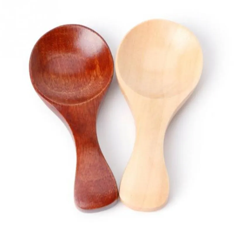 Wooden Tea Spoon Mini Natural Milk Spoon Baby Feeding Dinnerware Spoons Tea Honey Coffee Condiment Salt Sugar Spoon