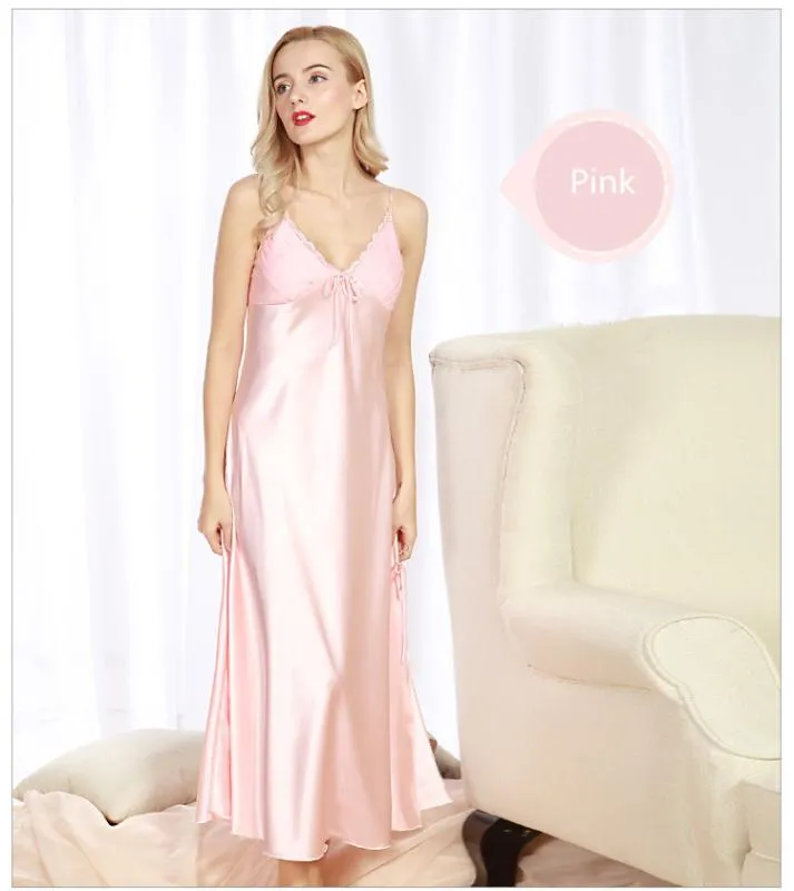 Womens Satin Long Nightgowns & Sleepshirts For Comfortable Lounge And Satin  Sleepwear From Bestclothing, $15.91