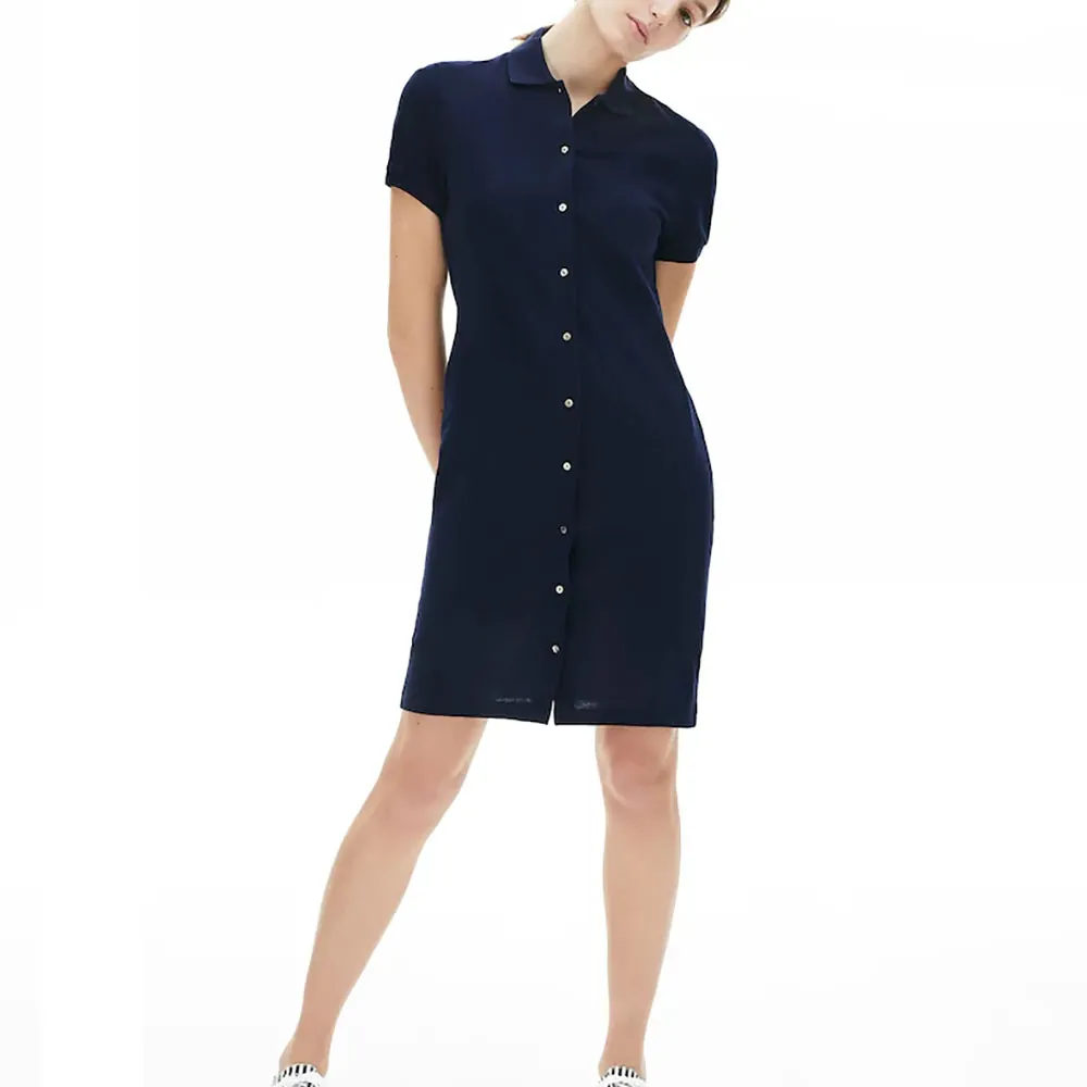 Womens Dress Polo Crocodile Cotton Shirt Dresses Casual Polo