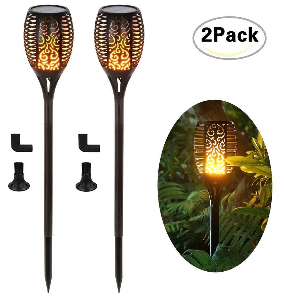 Solar Torch Light Outdoor Lighting Waterdichte Landsacpe Decoratie Solar LED -torches Tuinlichten met vlameffect