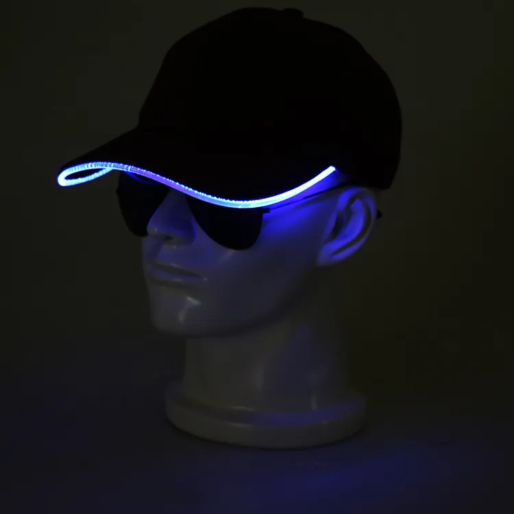 Tryby LED Light Baseball Cap 3! Flash Signal Cap CAP 24 Style! Party Club Black New Tkanina Podróżowanie Headlamp Reklama Kapelusz Nocny