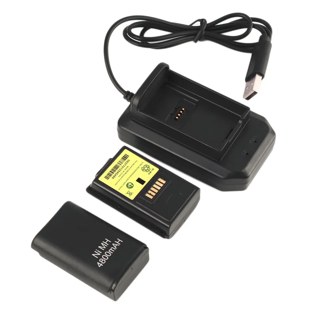 Бесплатная доставка профессиональный зарядное устройство док 4 в 1 Многофункциональный беспроводной игровой контроллер док + аккумулятор 4800 мАч подходит для XBOX 360