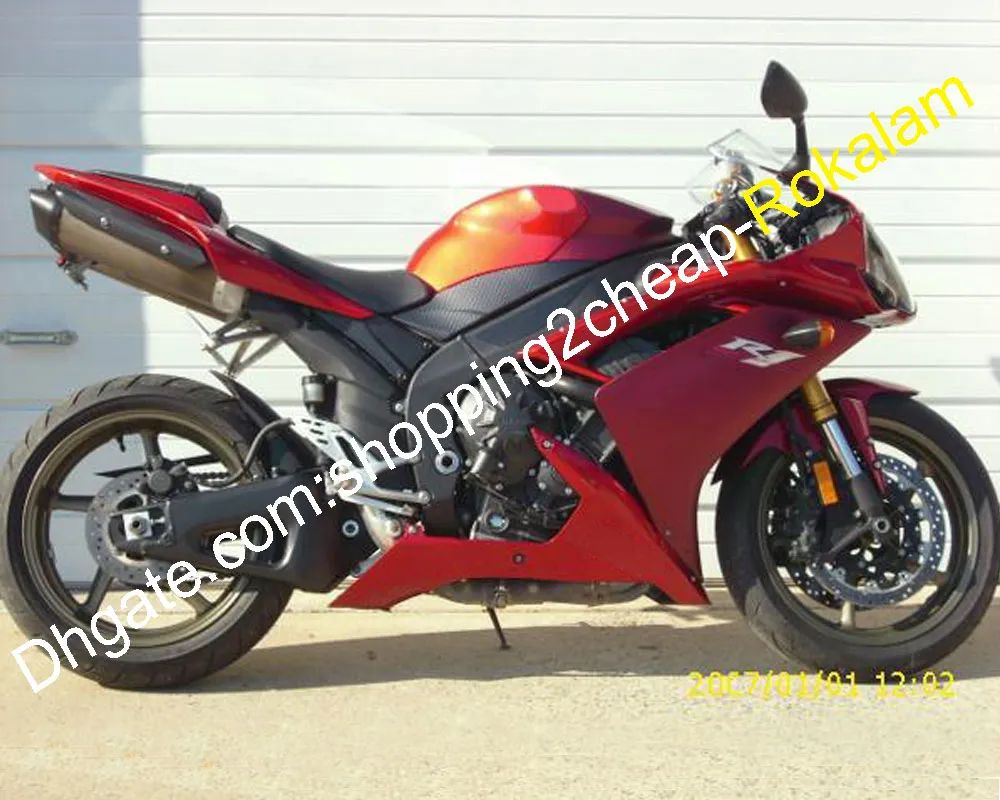 YZF1000 YAMAHA 07 08 YZF 1000 R1 YZFR1 2007 2008 RED Bodywork Parçaları Kiti (Enjeksiyon Kalıpları) için Özel Motosiklet