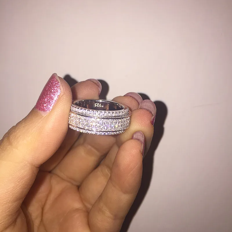 2020 Nieuwe Zomer Ingelegd Kristal Van Swarovskis Ring Voor Vrouwen Mode 925 Sieraden Ringen Groothandel Draaibare Trouwring