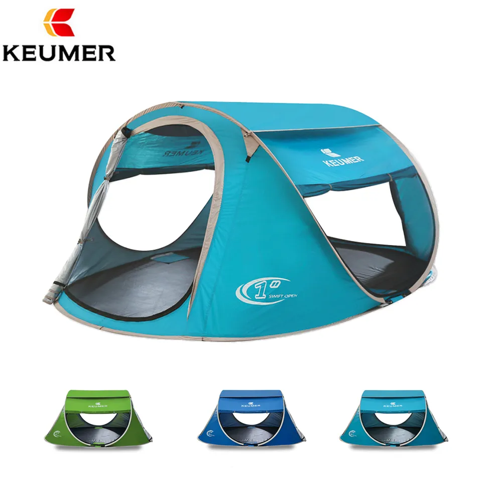 KEUMER Beach Tent Pop Up Open Large Automatic Instant Setup Easy Foldable Shelter 240 * 180 * 100cm with anti-UV Coating Camping