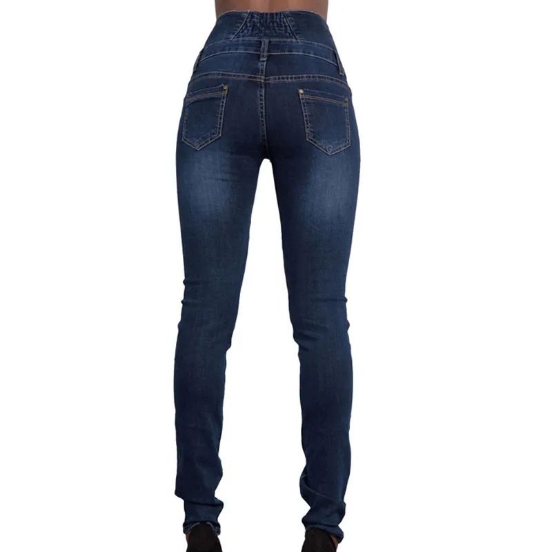 Nibesser High Waist Ripped Blue Pencil High Waisted Ripped
