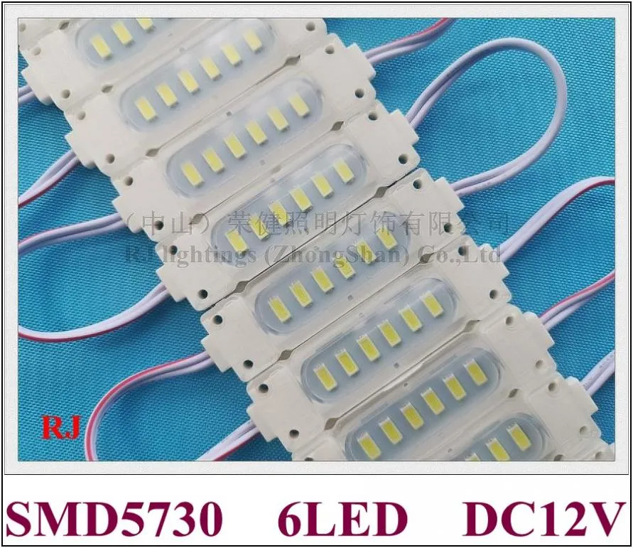 حقن وحدة مصباح LED 5730 وحدة LED DC12V 70mm*20mm SMD 5730 6 LED 2W PCB CE High Bright Waterproof IP65