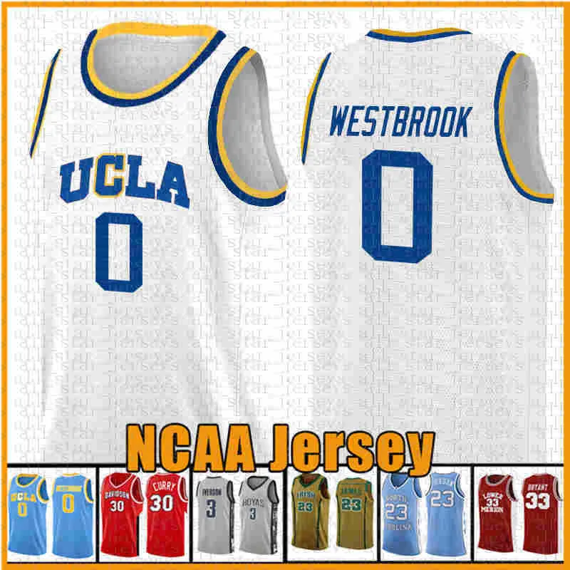 푸른 캠퍼스 곰 UCLA 0 러셀 0 Westbrook Reggie 31 밀러 저지 NCAA 농구 유니폼 대학 Sefzd 00