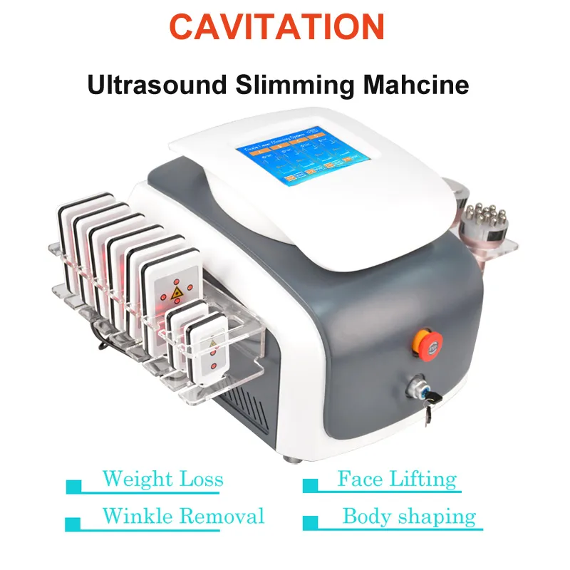 6 in 1 cavitazione ad ultrasuoni 40Khz dimagrante vuoto RF liposuzione diodo laser multipolare lipolaser anti invecchiamento macchina per il ringiovanimento della pelle