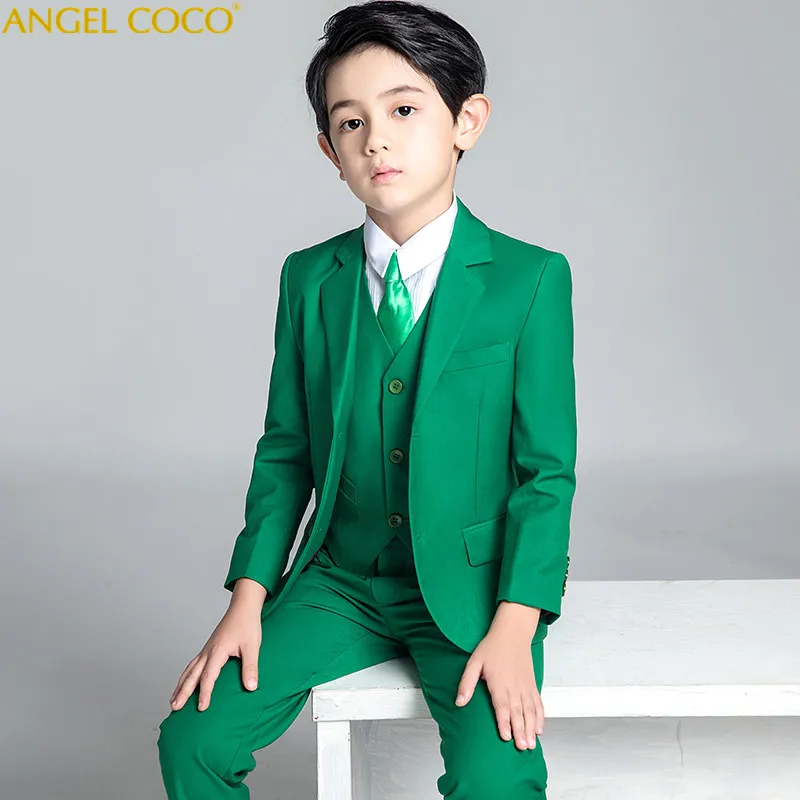 Boy Kostüm Enfant Garcon Mariage Koşu Blazer Smokin Okulu Terno Para Menino İçin Düğünler Çocuklar Blazer Suit için Boys Suit