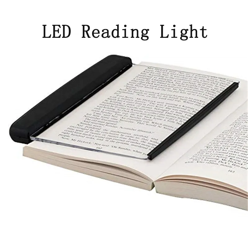 Ledd bokljus läsning natt ljus platt platta bärbar nyhet lightwedge LED skrivbordslampa för hem inomhus barn sovrum
