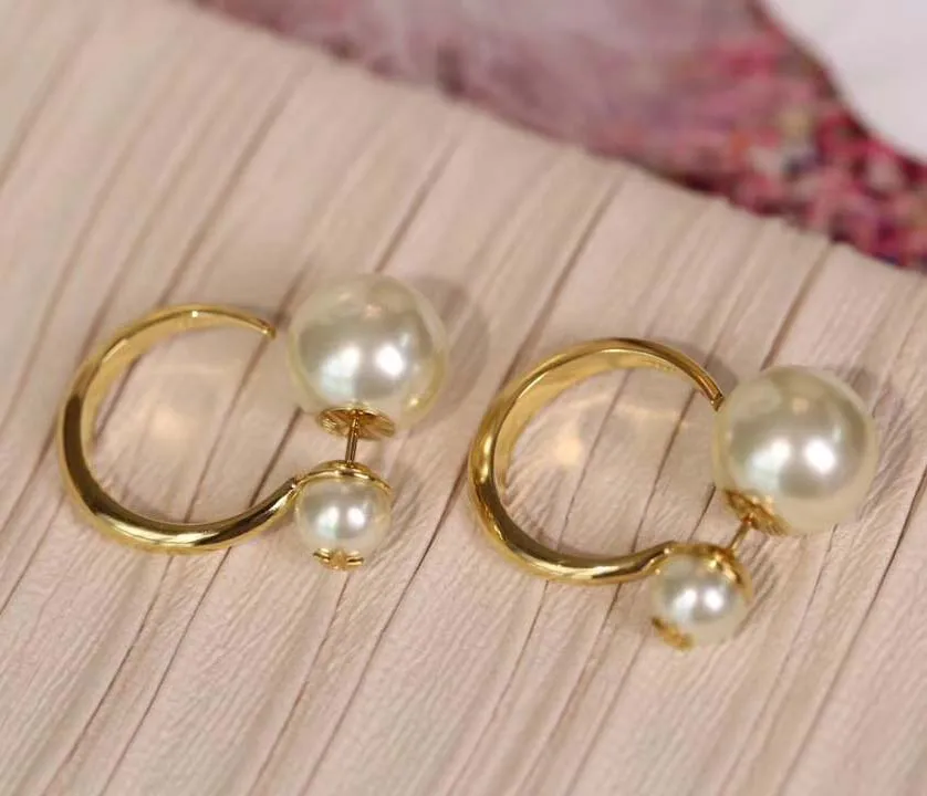Fashion-top kvalitet krok örhänge med pärla för kvinnor charm smycken gåva gratis frakt ps5690a
