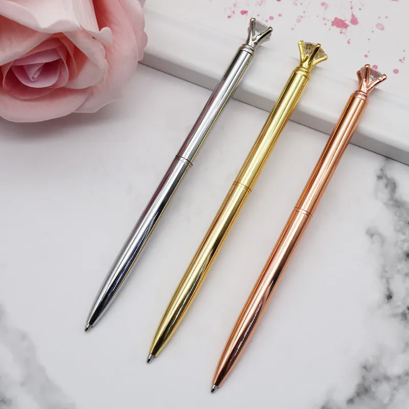 Diamond Ballpoint Pen Ball Roller Pen Smart Prezent Powrót do School Office Papetery Zapewnij logo Dostosowane WJ099