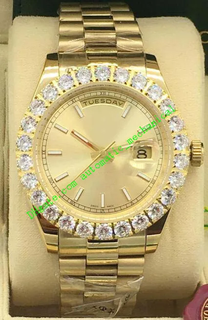 16 Style Luxury Watch Two Tone 43mm 118348 218348 MENS 18K GUL GULD DIAMOND DIAL/BEZEL Automatisk modemärke Herrklocka armbandsur