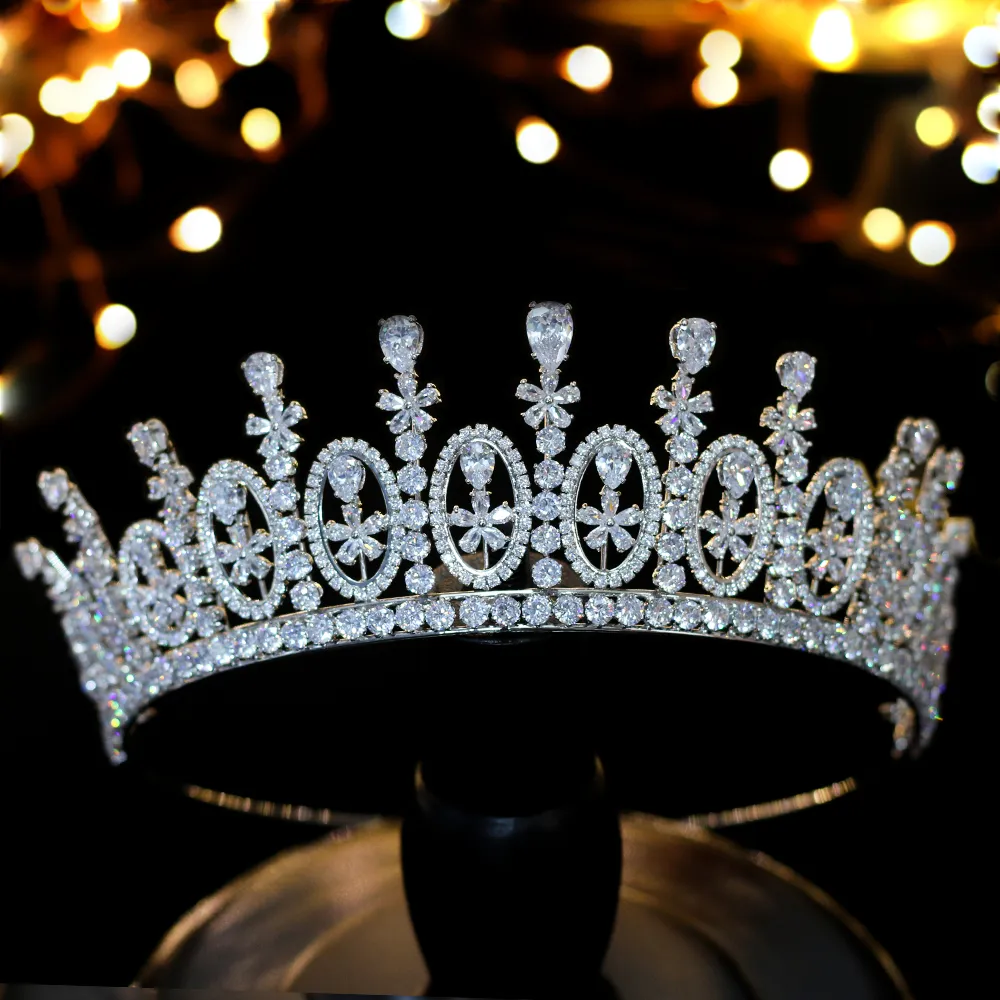 Zircon Bridal Crown Crystal Jewelry Wedding Headband Royal Princess Tarde Hair Boda Accesorios Zy