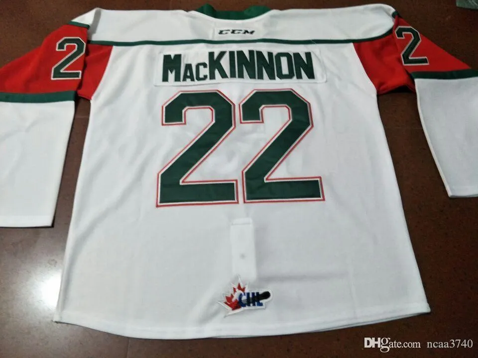 Custom Men Youth women Vintage #22 NATHAN MacKINNON MOOSEHEADS CCM Hockey Jersey Size S-5XL or custom any name or number