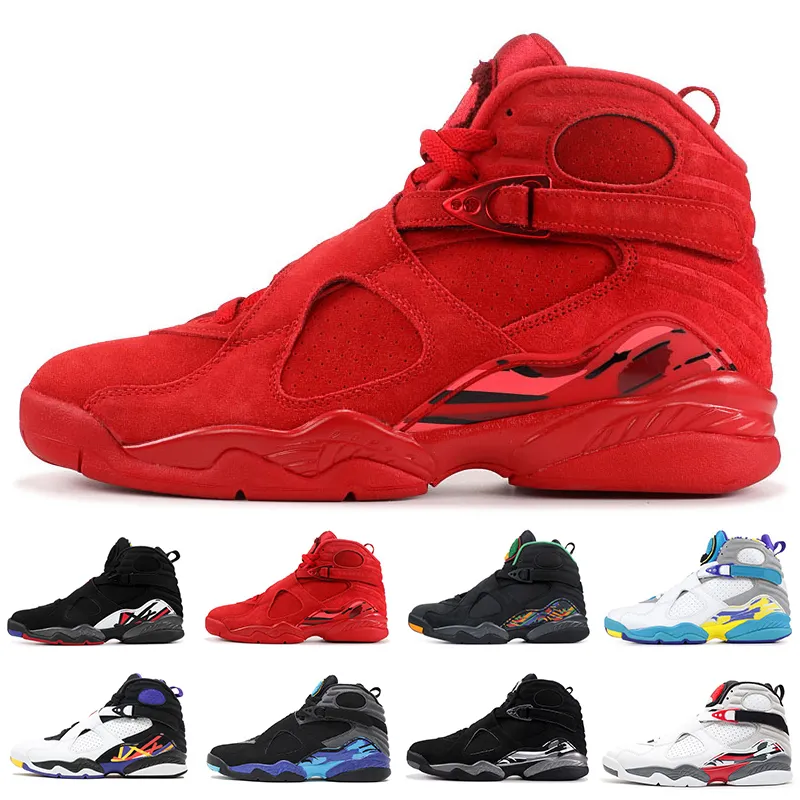Sistemáticamente reserva lanzador Nike Air Jordan 8 Retro zapatos de baloncesto para hombres 8 Día de San  Valentín Aqua