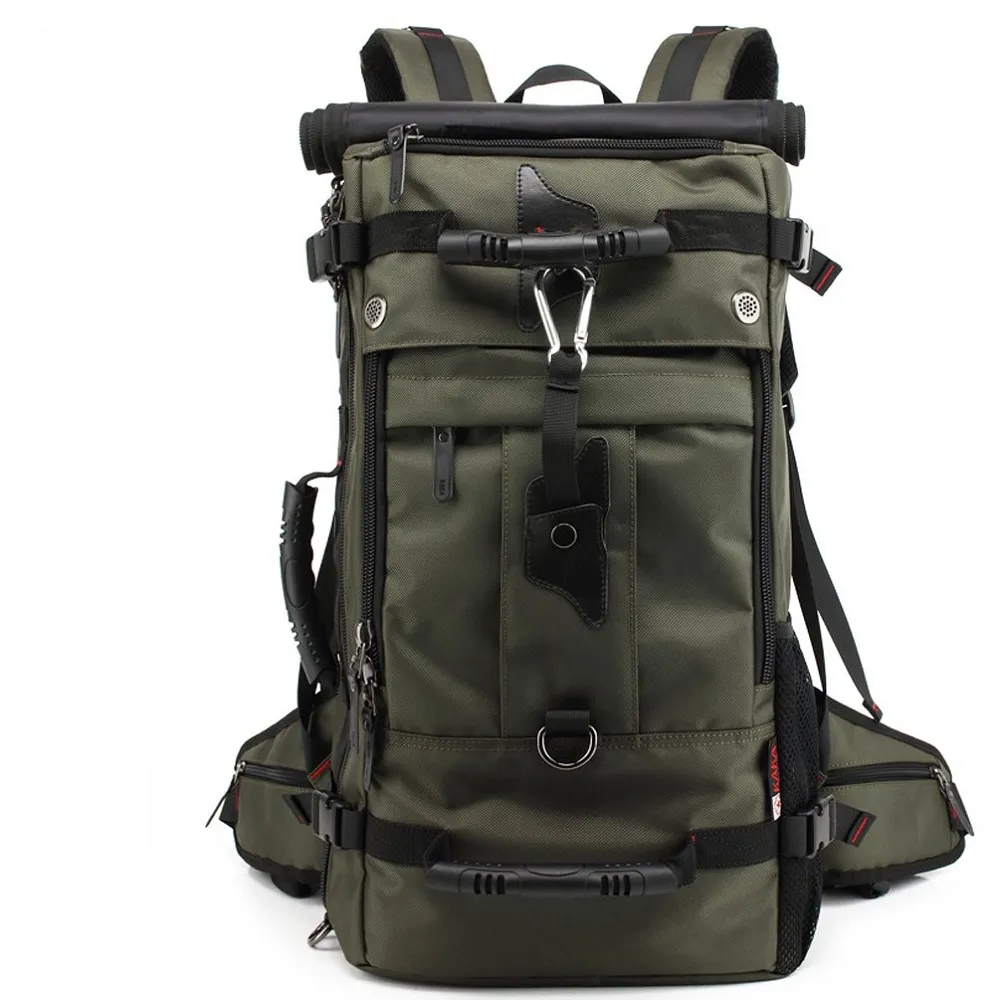 Großer multifunktionaler Rucksack, Laptoptasche, Rucksack, 50 l, Wandern, Camping, wasserdichter Rucksack für 17-Zoll-Laptop-Schultasche