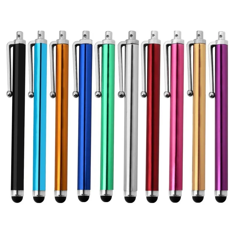 Capacitieve metalen 9.0 Stylus Touch Pen voor iPad iPhone 6 7 8 x Samsung Android Phone Tablet PC MP3
