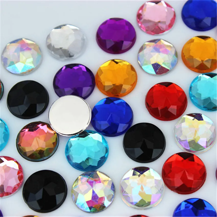 Star Rhinestones in Bulk Flat Back Acrylic Craft Gems 8mm Assorted Colors  200 Pcs