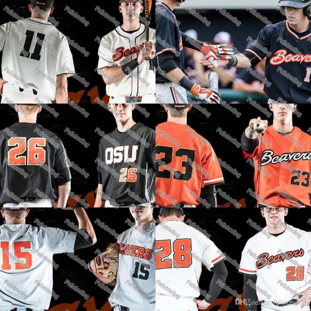 Oregon Estado Beavers Luke Heimlich Steven Kwan Trevor Larnach Cadyn Grenier 6 Johnny Pesky 8 Michael Conforto Jacoby Ellsbury Custom Jersey