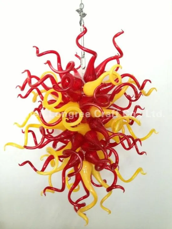 Dostosowane dmuchane lampy żyrandol światło usta szklane lampy wisiorek do wystroju domu Chihuly style nowoczesne żyrandole LED