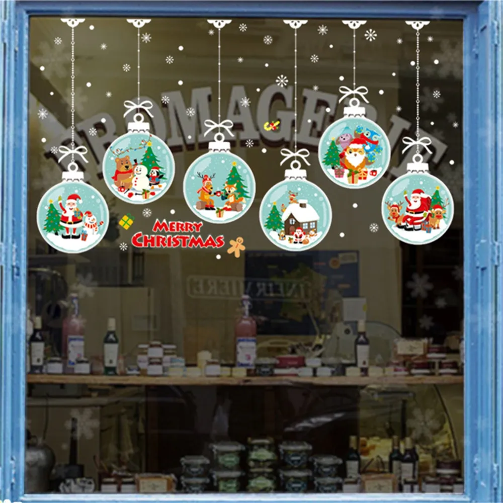 Adesivo murale per finestra di Natale Adesivo murale per decorazioni per la casa Adesivo per camera da letto