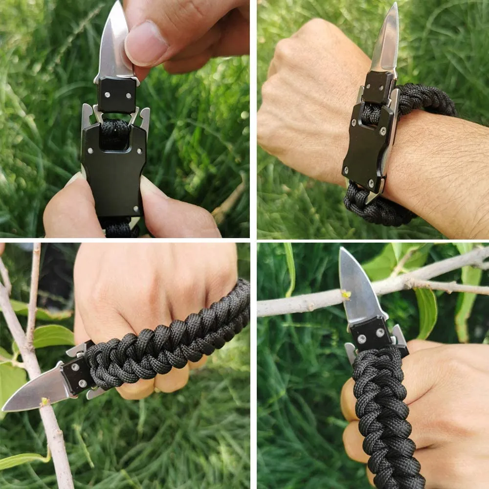 inschakelen Toegangsprijs Oogverblindend Paracord Mes Armband Cord Armbanden, Emergency Tactical EDC, Survival Gear Kit voor Wandelen Reizen Camping, Best Cadeau voor Mannen Vrouwen inschakelen Toegangsprijs Oogverblindend Paracord Mes Armband Cord Armbanden, Emergency Tactical EDC, Survival Gear Kit voor Wandelen Reizen Camping, Best Cadeau voor Mannen Vrouwen