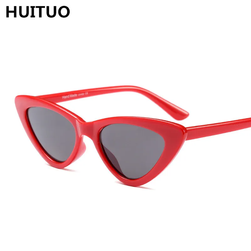 Small Retro Cat Eye Sunglasses UV400 Protection Unisex Small Retro Slim Flat Lens Cat Eye Sunglasses - C520 - zeroUV main image 3