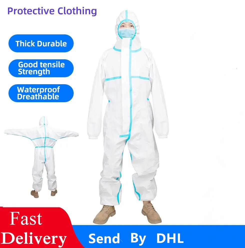 Vêtements de protection Vêtements d'isolement Combinaison Hazmat Vêtements de protection Robes jetables antistatiques Combinaison de protection imperméable Produits FY4039