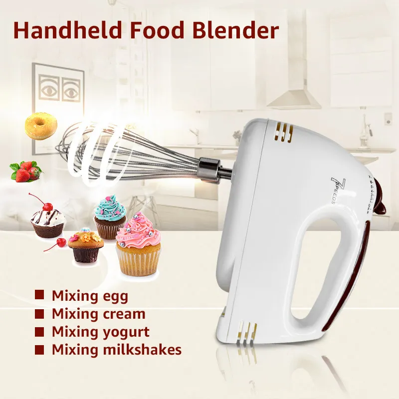 Electric 7 Speed Hand Mixer Egg Crame Cake Beaters Whisk Blender