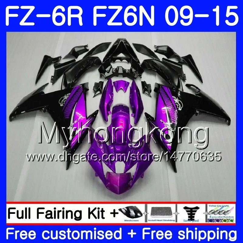 Corps Pour YAMAHA FZ6N FZ6 R FZ 6N FZ6R Violet noir nouveau 09 10 11 12 13 14 15 239HM.16 FZ-6R FZ 6R 2009 2010 2011 2012 2013 2014 2015 Carénages