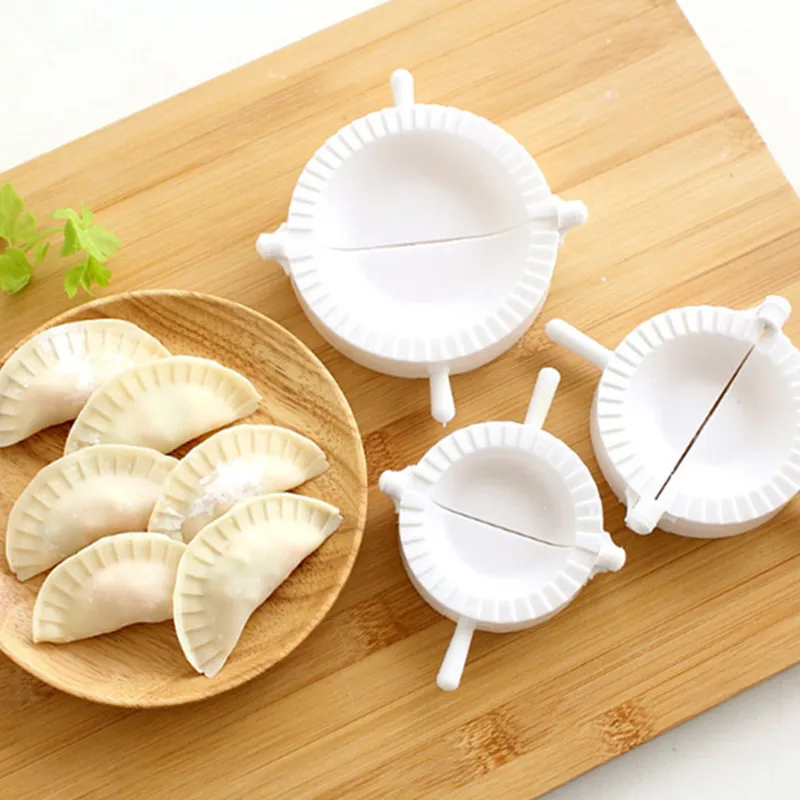 Högkvalitativ ny 3pcs Press Ravioli Dough Pastry Pie Dumpling Maker Gyoza Verktyg Mögel Verktyg 3 Storlek Enkel miljövänlig dumplingsmögel