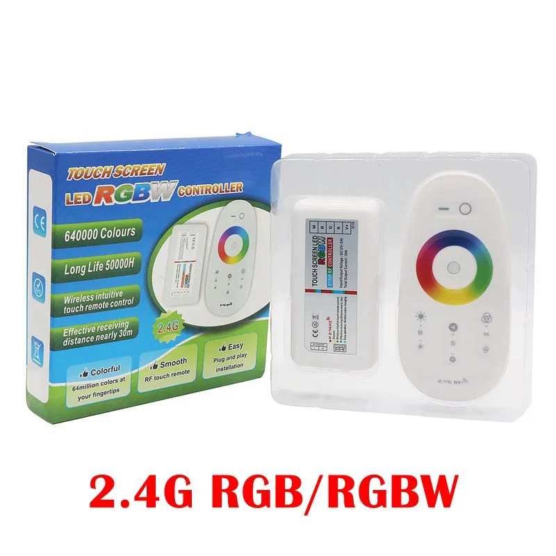 2.4G RGB RGBW LED Strip Controller Touch Screen Remote Control RF ...