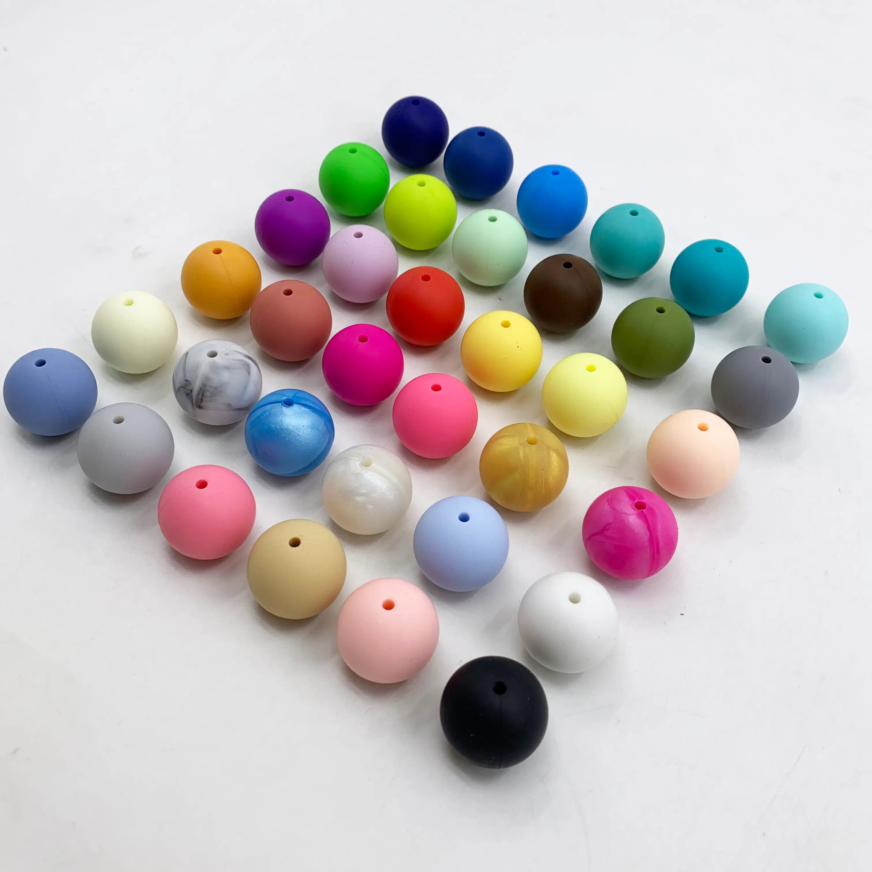 15mm Camo Silicone Beads, Colorful Baby Teething Beads, Beads For Wristlet  Key Chain, Food Grade Beads