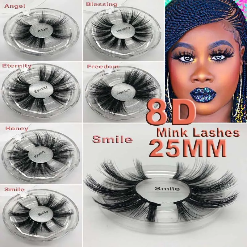 16 stilleri 5D Vizon kirpikleri Saç 25mm lashes Yanlış Kirpik daha iyi 3d Kalın Uzun Dağınık Çapraz Göz Lashes Uzatma Göz Makyaj Araçları