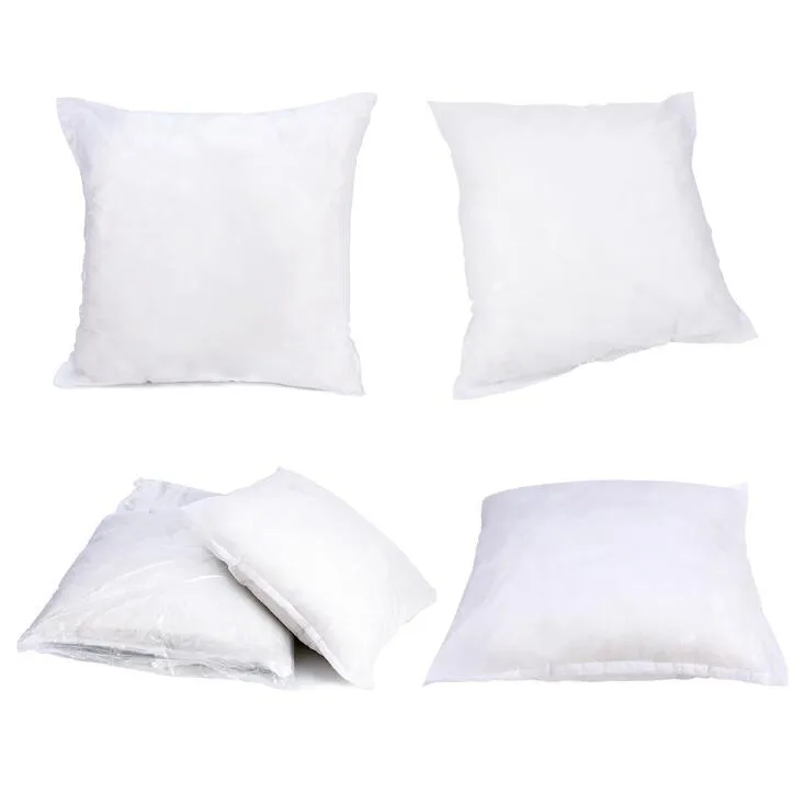 Oreiller intérieur blanc doux coussin de remplissage pour dormir 45 * 45 cm 40 * 40 cm oreiller de cou douloureux coussin insérer remplissage coussin intérieur pour taie d'oreiller