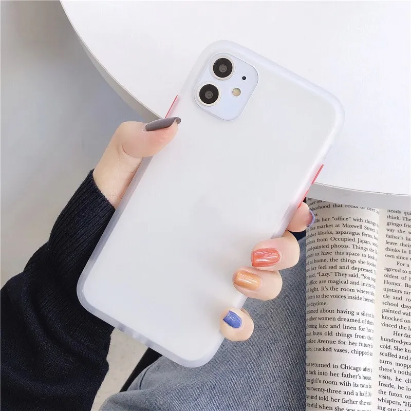 Smooth Phone Cases TPU PC Transparent Back Cover For Iphone 12 Mini 11 Pro Max X XS 7 8Plus