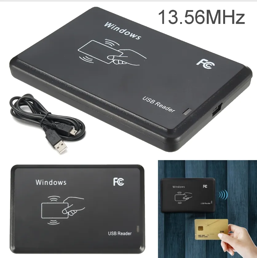 R20C RFID RFID ic Card Reader S50 S70 213 NFC قارئ قارئ لا تملك الوصول إلى قارئ الوصول HF 13.56MHZ USB Reader إخراج لوحة المفاتيح الافتراضية الفوز XP \ WIN CE \ WIN 7 \ WIN 10 \ Liunx \ Android