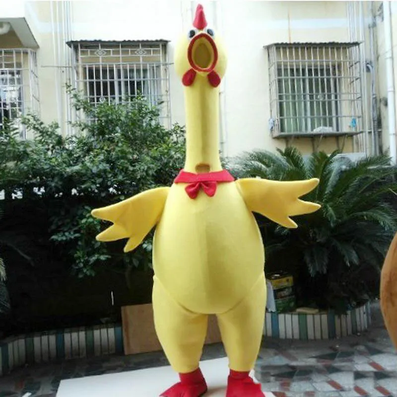 2019 Högkvalitativ Hot Eva Material Screaming Chicken Mascot Costumes Cartoon Apparel Birthday Party Masquerade