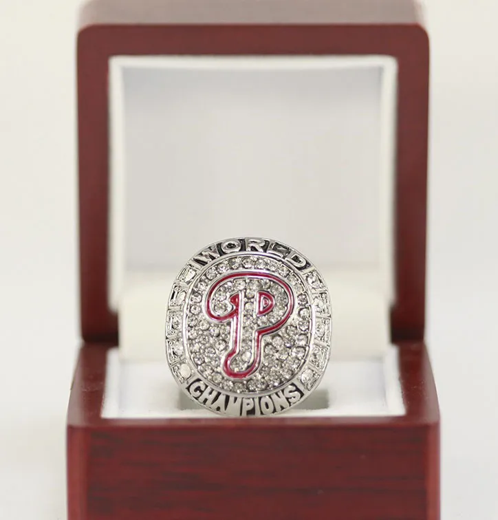 Personal collection 2008 year Philly team Baseball Nation Championship Ring with Collector's Display Case
