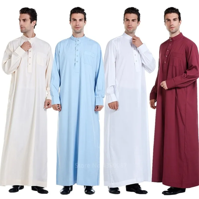 Ethnic Clothing Middle East Abaya Dress Men Jubba Thobe Muslim