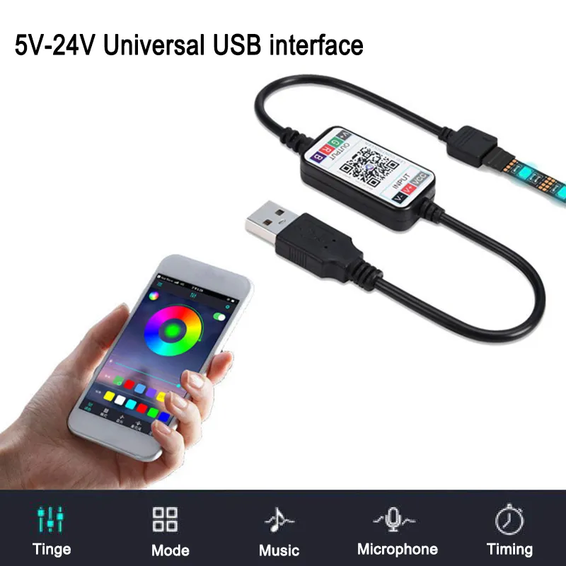 Umlight1688 Bluetooth RGB LED Light Usb Controller 3 Ways Mini Wireless Dimmer For RGB Strip DC 5V 24V From Umlight1688 62.6 DHgate.Com