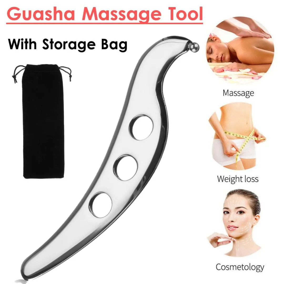 304 Aço Inoxidável Gua Sha Guasha Massager Ferramenta Scraper Fisioterapia Músculo Muscle Meridian Massage Machine Board Ferramenta