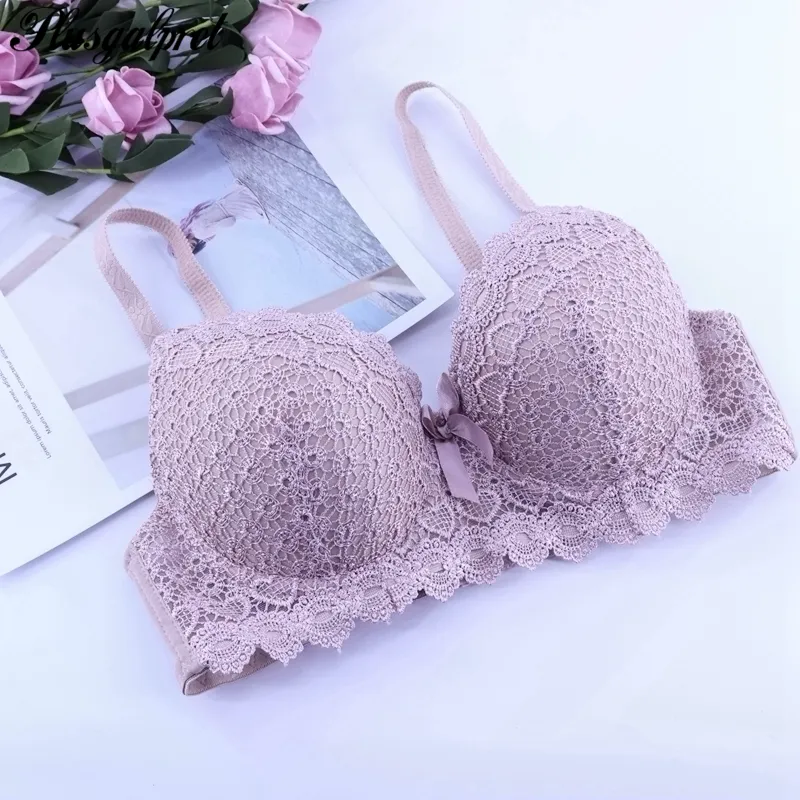 Bras PlusGalpret Sexy Lace Embroidery Bra Palm Cup Inside Padded Push Up  Underwear Massage Beads Comfortable Wearing Lingerie From Hogon, $45.3