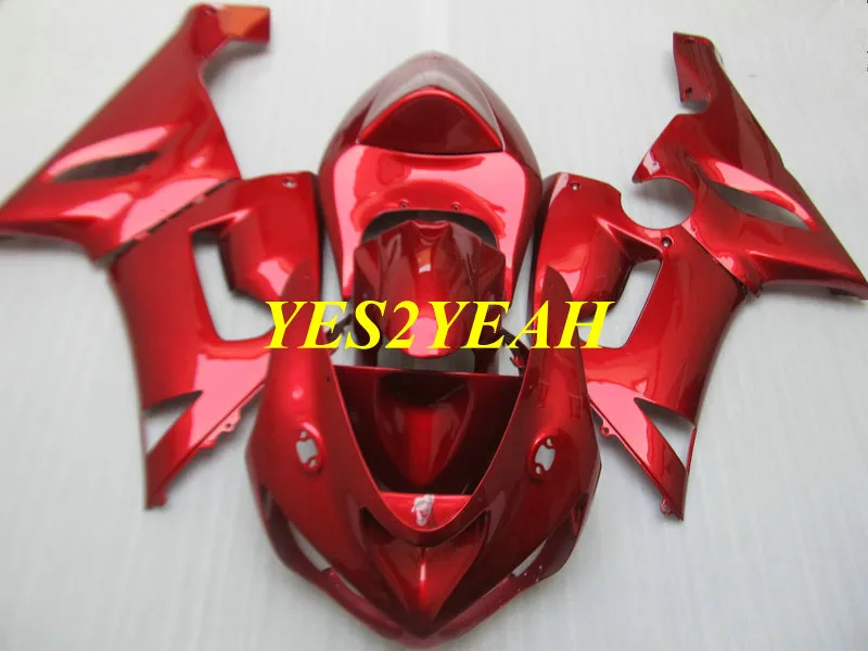 KAWASAKI Ninja için enjeksiyon kalıp Fairing Kit ZX6R 05 06 ZX 6R 636 2005 2006 ABS Sıcak kırmızı Marangozluk karoseri KK09