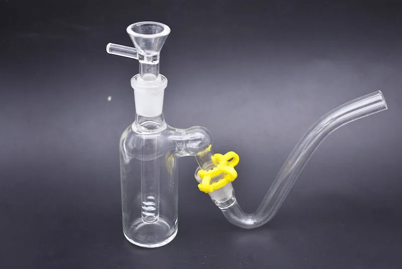 de alta qualidade DIY fumar Bong Ash Catchers 14,4 milímetros 14 milímetros com tubo de vidro de palha J-gancho clipes adaptador de plástico Keck para tubulações de água