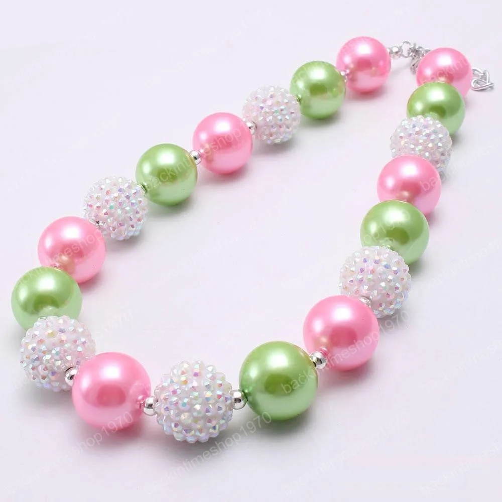 ChiBubblegum Chunky Perlen Halskette Schmuck für Mädchen Kinder