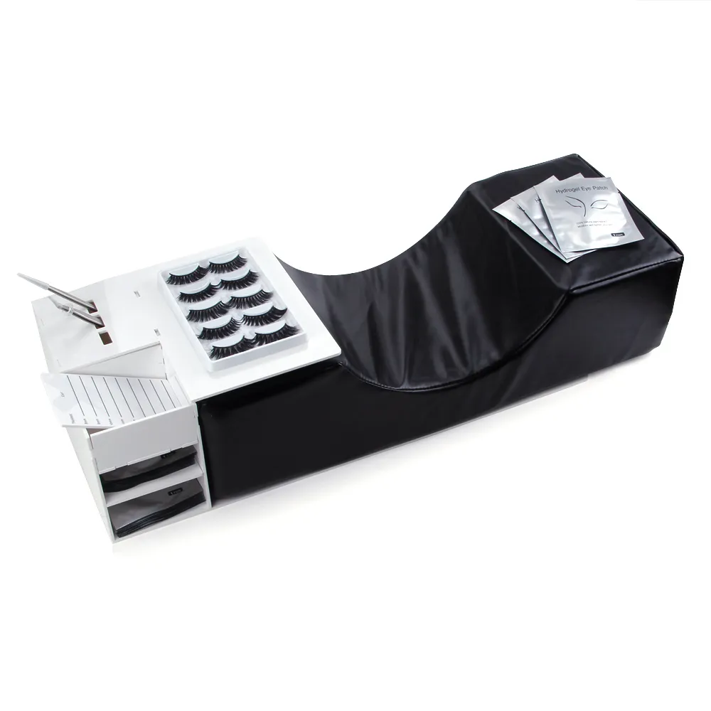 Extension de cils oreiller étagère mousse à mémoire de forme cils oreiller cosmétiques outils greffage cils oreillers flanelle PU cou maquillage outil