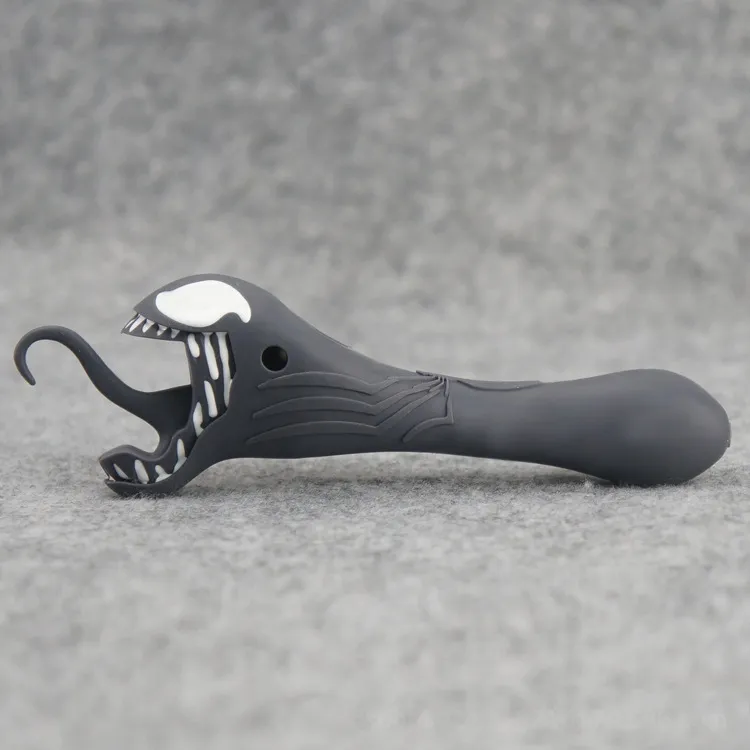 2020 Silicone Pipes en gros serpent de silicone de style avec pipe en verre Bowl 5.5inch Pipes cuillère barboteur Dab Accessoires de fumée